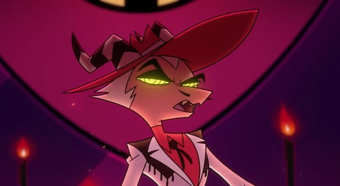 Striker, I.M.P.'s assassin for hire, in the show Helluva Boss 