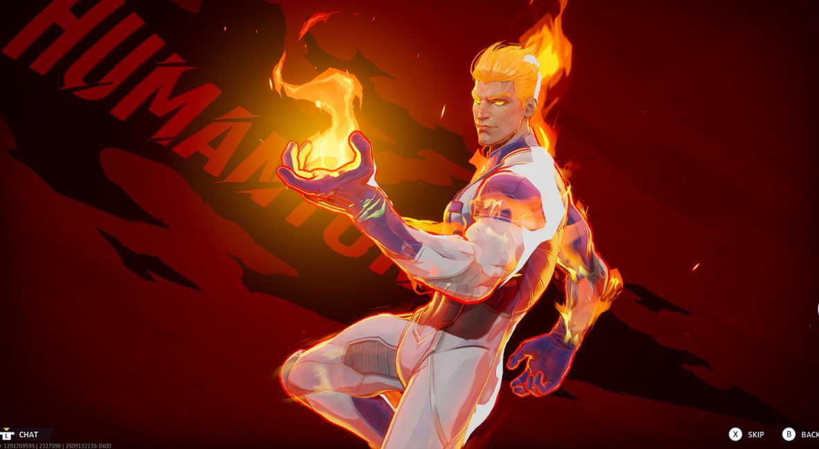 The Human Torch is one of the heroes you can team up with Angela in Marvel Rivals