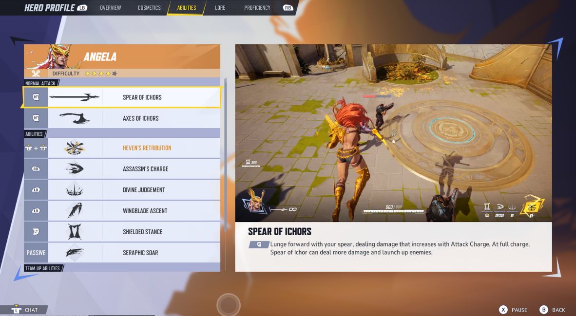 One of Angela's abilities in Marvel Rivals