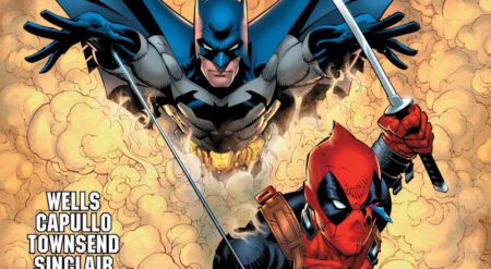 Cover of Marvel DC Deadpool Batman Issue 1 featuring Batman and Deadpool