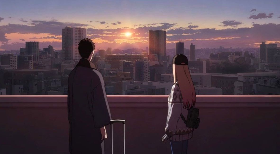 Gojo and Marin take in the sunset together