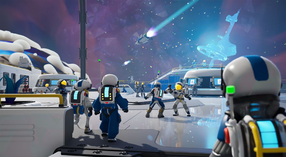 A scene on the space station in STARSEEKER: Astroneer Expeditions