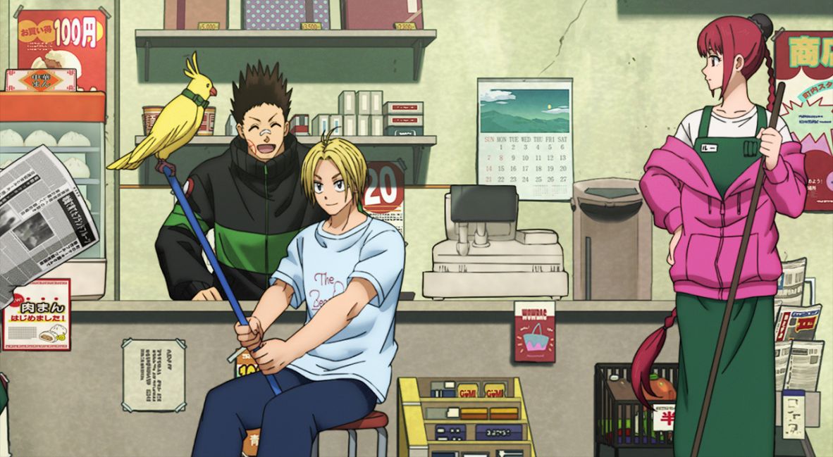 Heisuke, Shin, and Lu hang out at the store. 