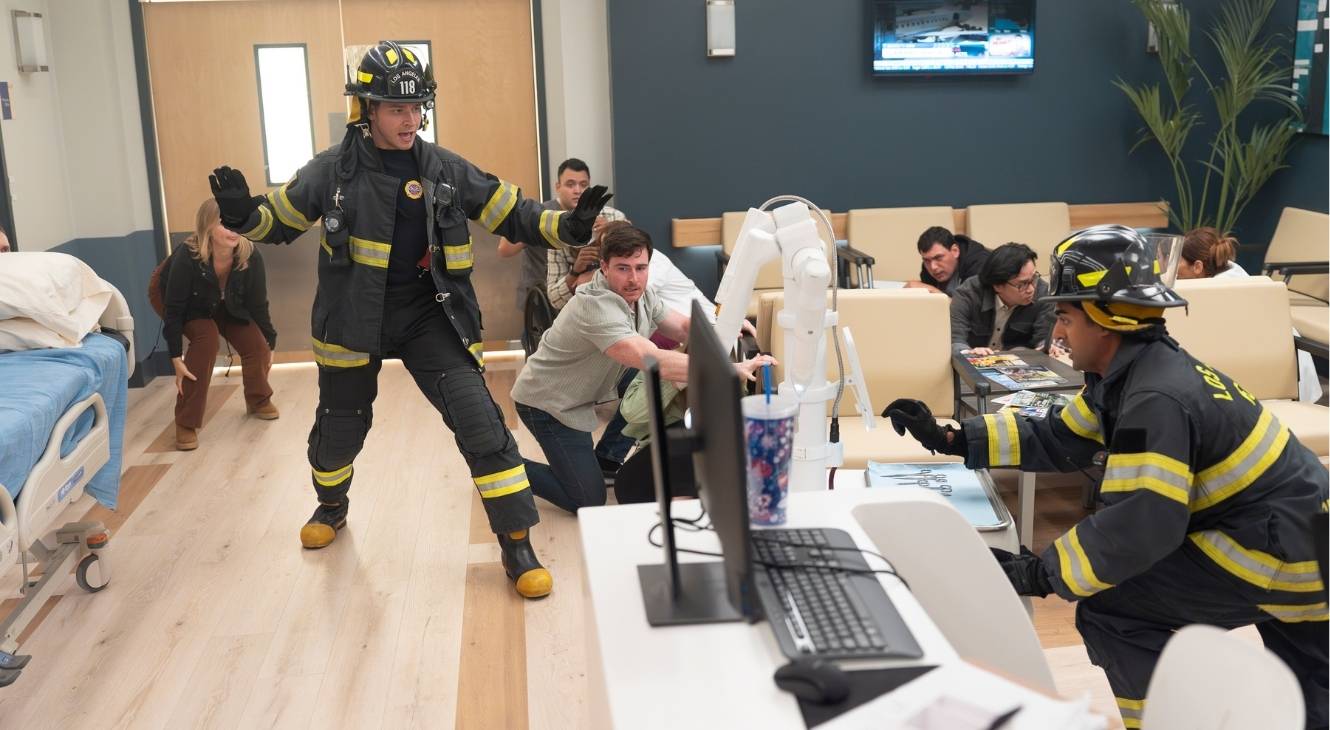 Oliver Stark in 9-1-1 Season 9 Episode 2