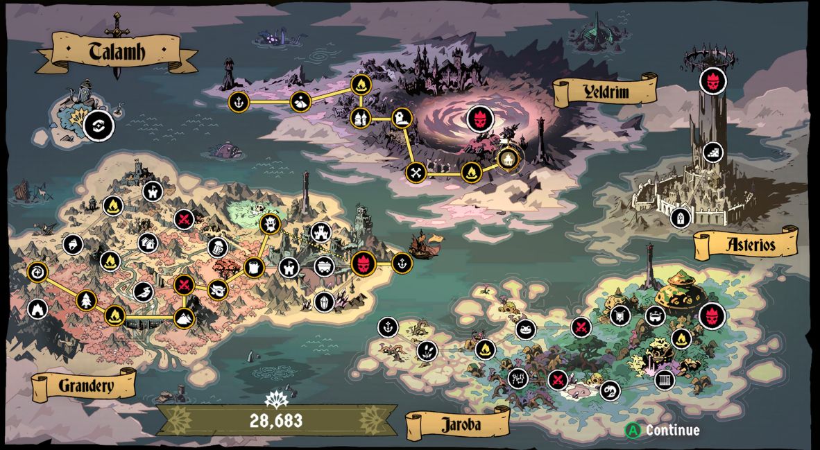 REVIEW: 'Absolum' Shines In The Roguelite Genre 6 The map in Absolum