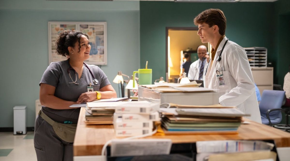 Dana and Charlie in Brilliant Minds Season 2 Episode 4