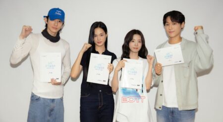 Netflix’s Romantic Fantasy K-Drama ‘Grand Galaxy Hotel’ Starts Production Grand Galaxy Hotel promotional photo with cast from Netflix