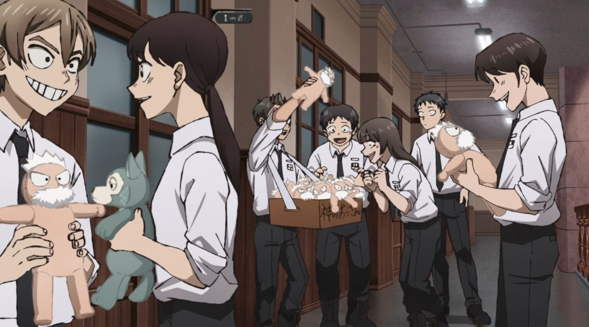 Sanda Episode 4 Students Playing with Beastars Plushies