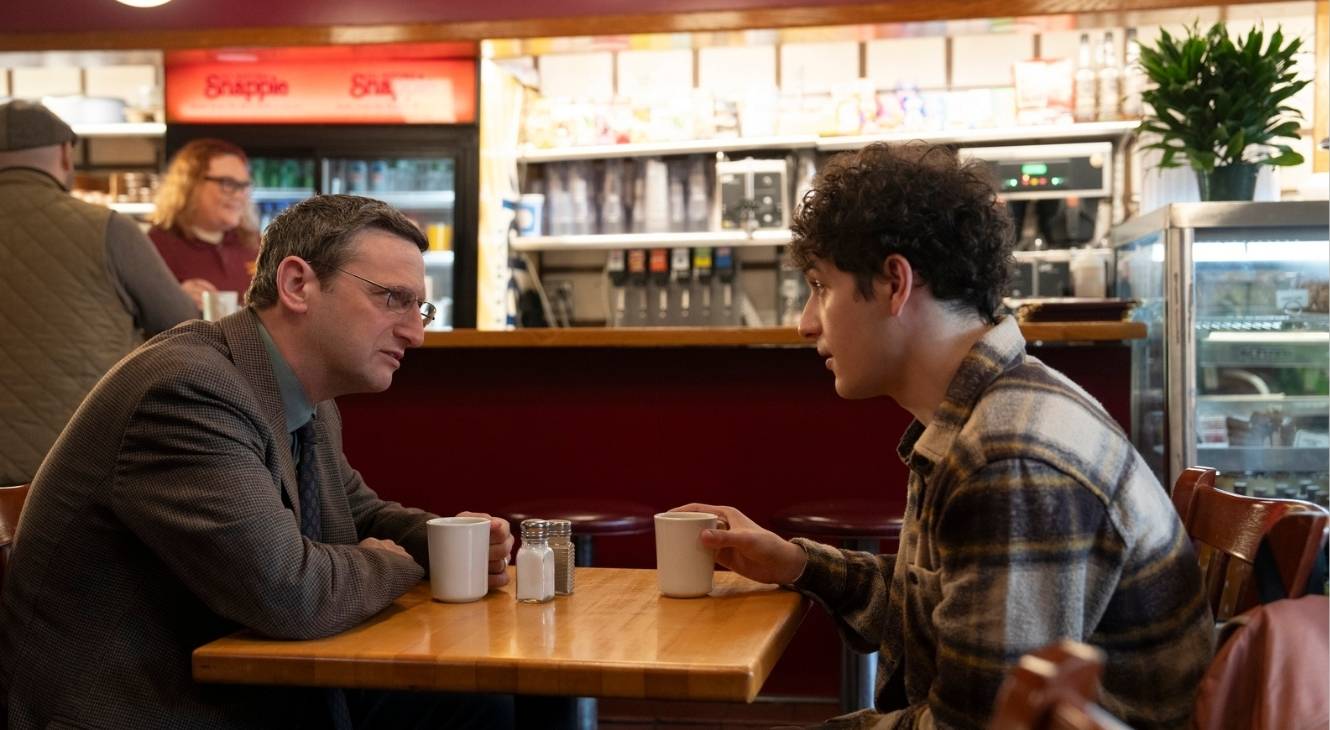 Tim Johnson and Will Price in The Chair Company Episode 3