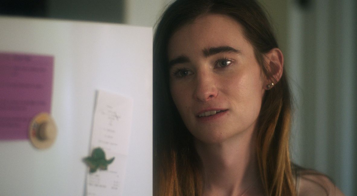 Anna, played by Alexandra McVicker, standing in a kitchen in The Serpent's Skin