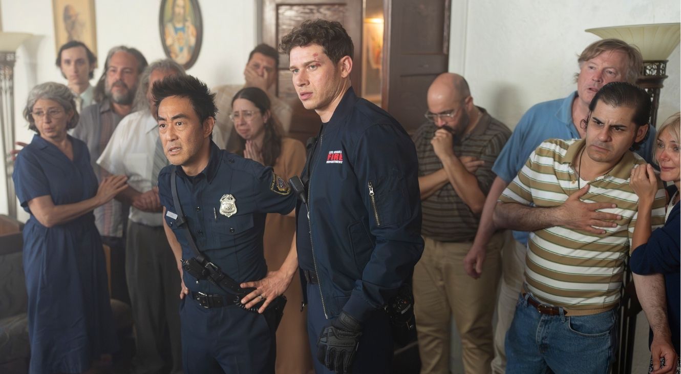 Buck and Chimney in 9-1-1 Season 9 Episode 5