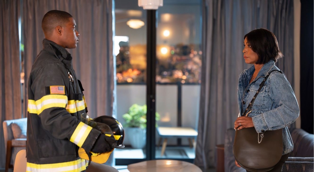 Athena and Harry in 9-1-1 Season 9 Episode 5