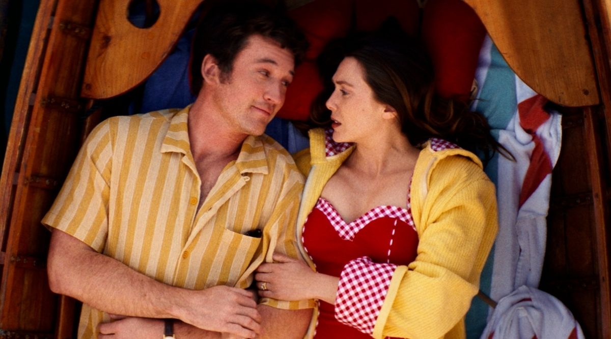 Elizabeth Olsen and Miles Teller in Eternity (2025)