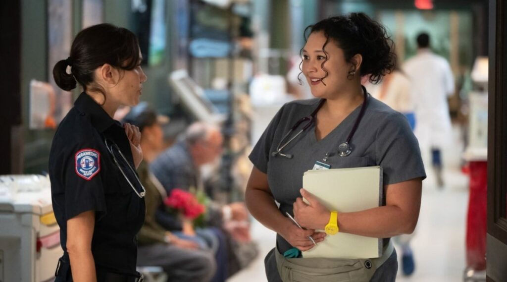 Katie and Dana in Brilliant Minds Season 2 Episode 7