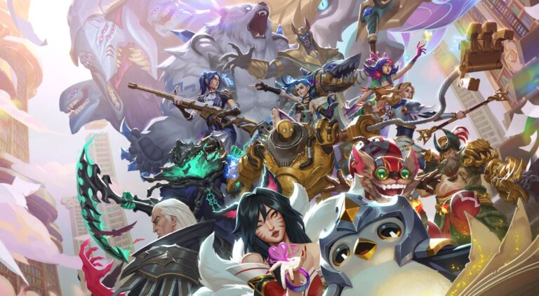 Key art featuring characters in the newest set from Teamfight Tactics, Lore & Legends