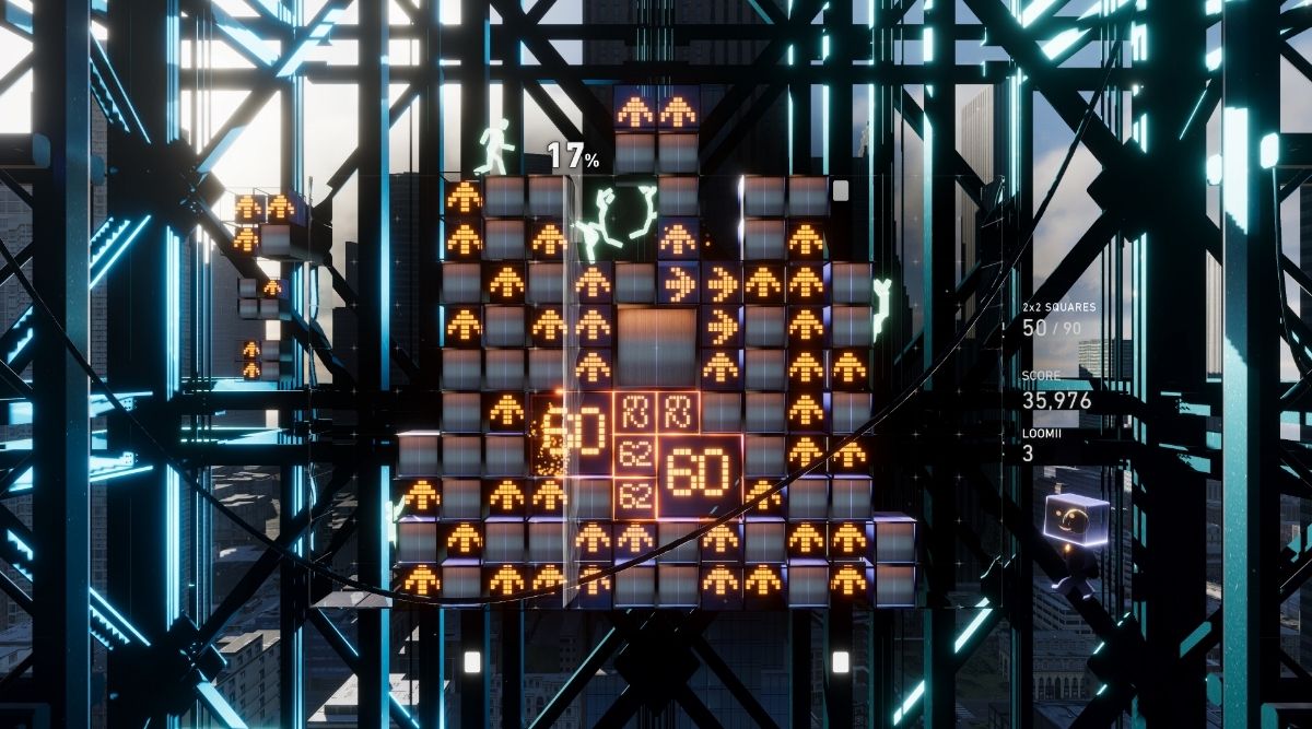 Lumines Arise Gameplay with Arrows
