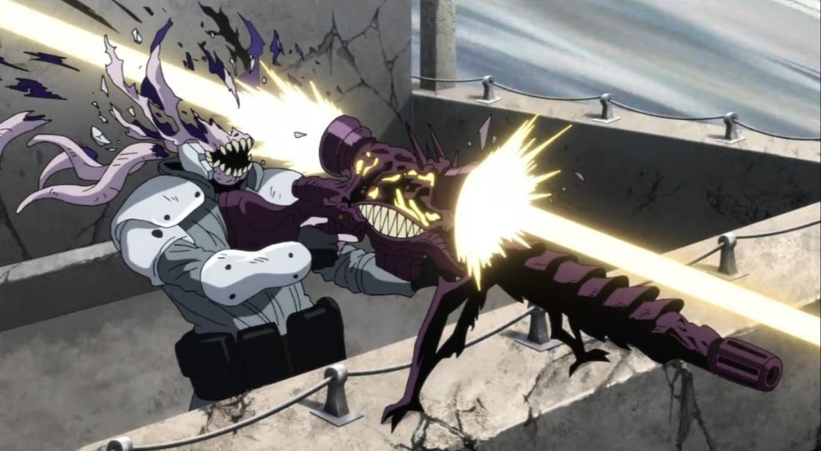 A monster fighting in One Punch Man Season 3 Episode 7
