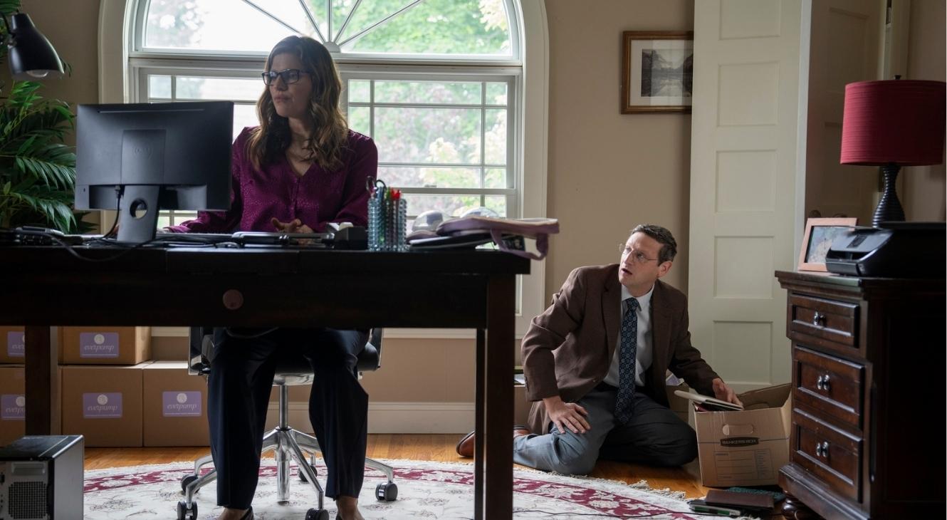 Lake Bell and Tim Robinson in The Chair Company Episode 4