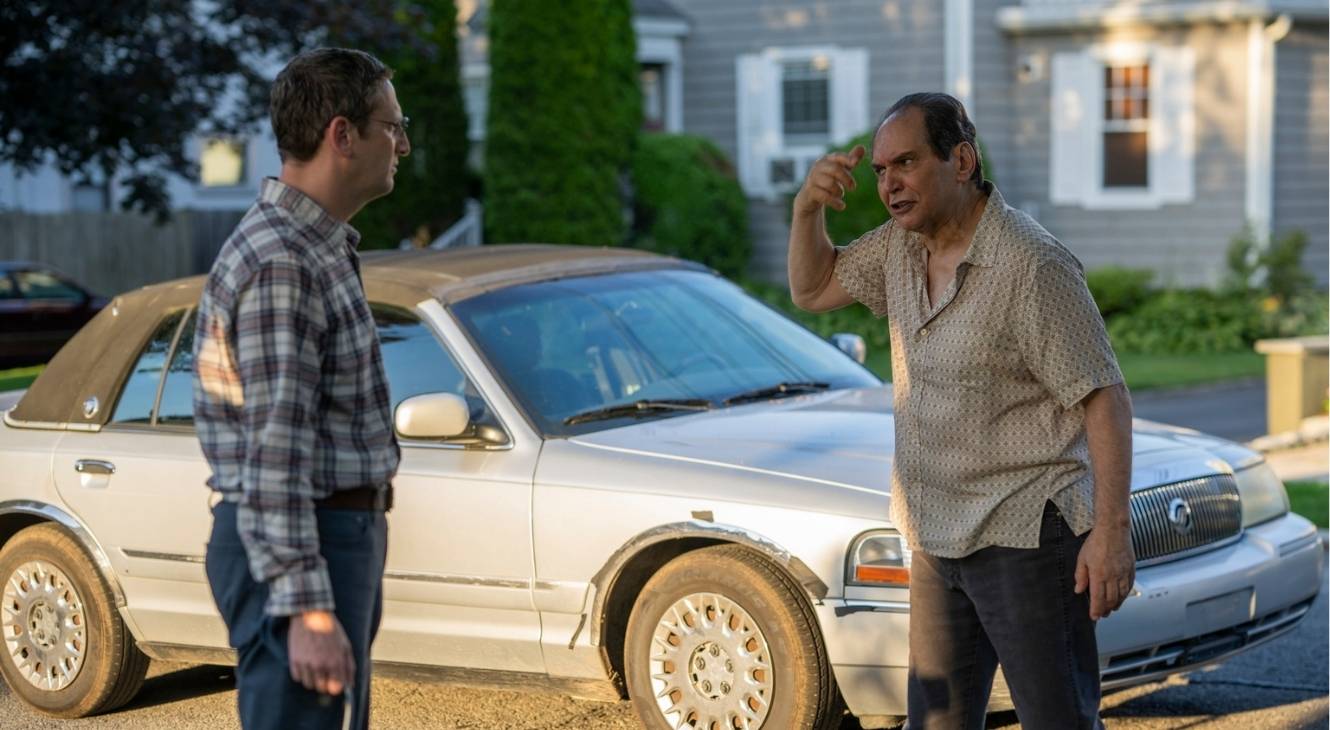 Tim Robinson and Joseph Tudisco in The Chair Company Episode 8