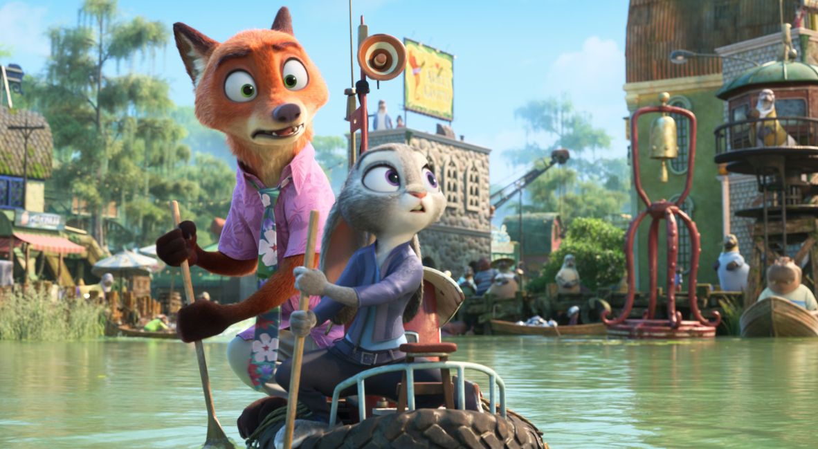 Nick Wilde and Judy Hopps work together 
