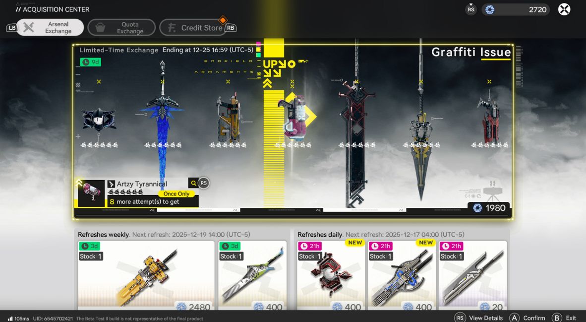 Arknights Endfield Beta Test II gameplay still from Gryphline