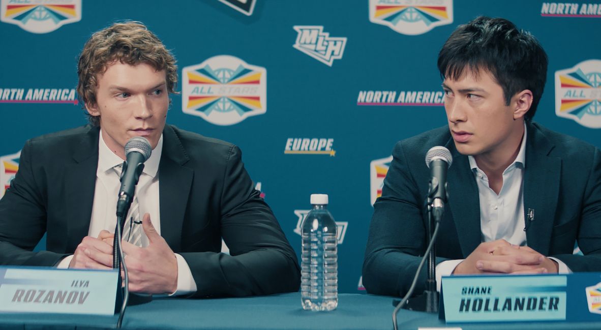 REVIEW: 'Heated Rivalry' Episodes 1-2 2 Ilya and Shane at a press conference