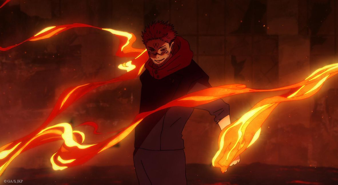 Sakuna takes control of Yuji's body in the Shibuya Incident 