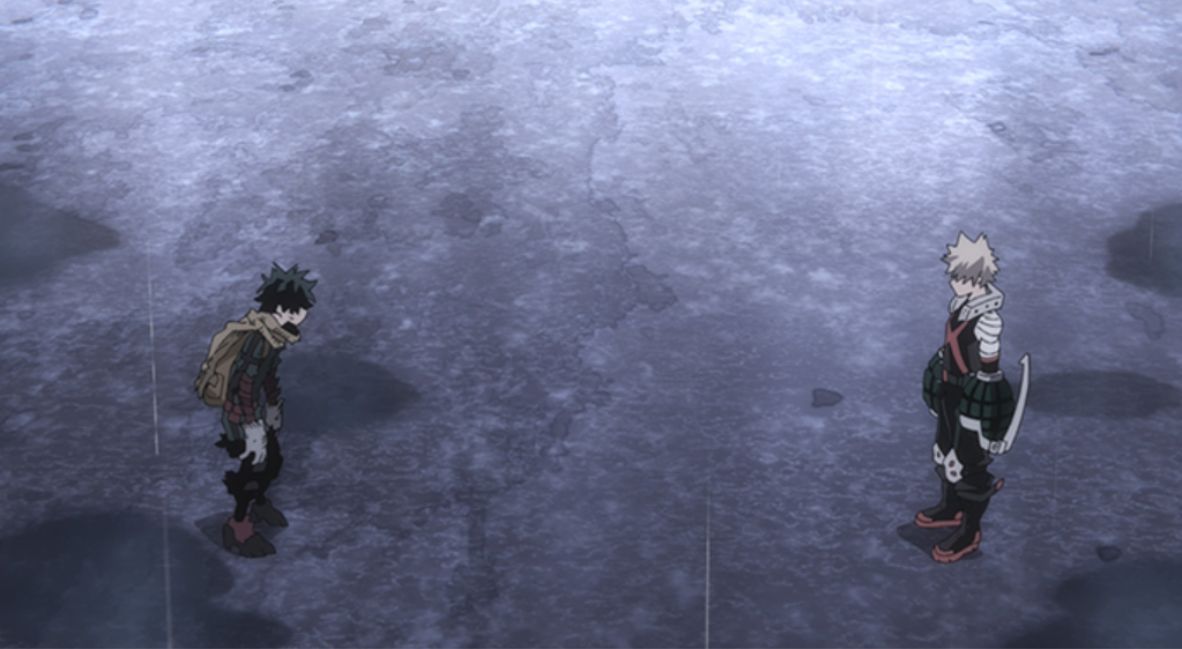 Midoriya is confront by Bakugo