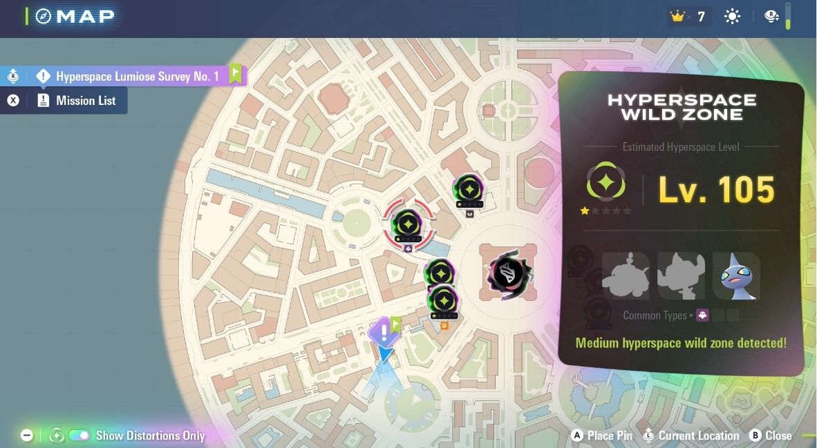 Pokémon Legends: ZA Mega Dimension Map Rifts