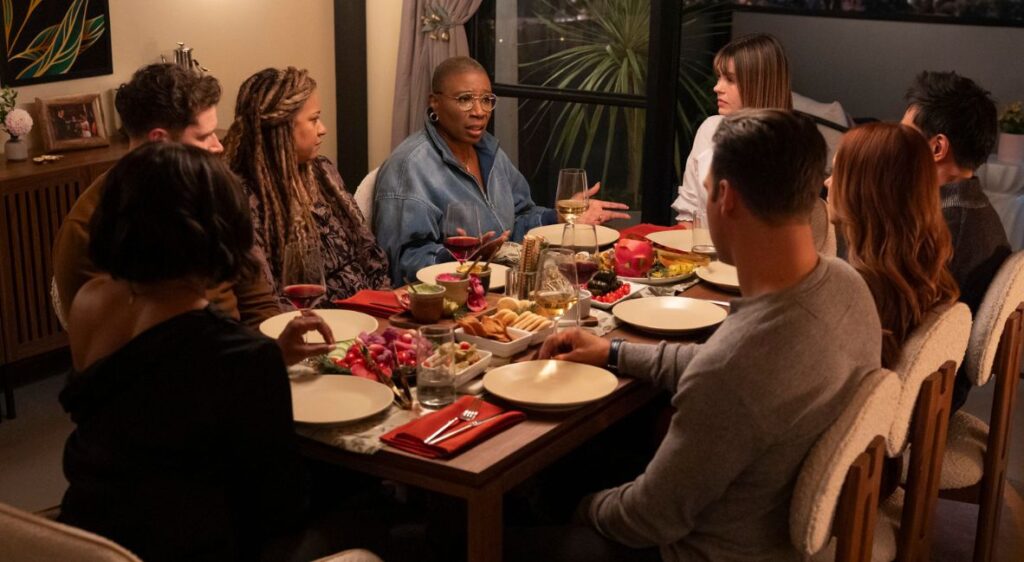 The cast of 9-1-1 During Hen and Chimney's intervention in 9-1-1 Season 9 Episode 8