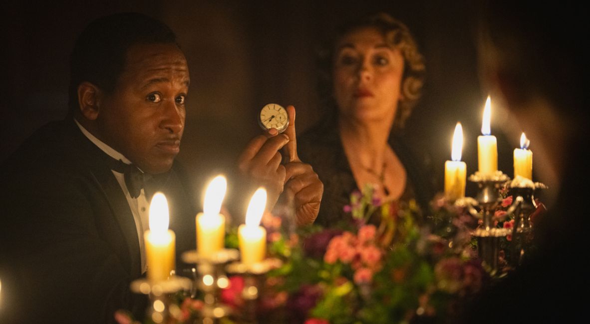 Agatha Christie's Seven Dials promotional image from Netflix