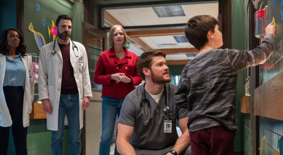 Van and his son Liam in Brilliant Minds Season 2 Episode 11