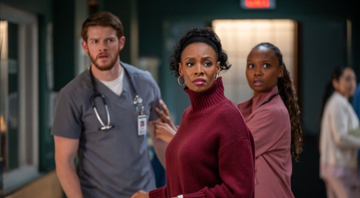 Van, Carol and Erika in Brilliant Minds Season 2 Episode 11