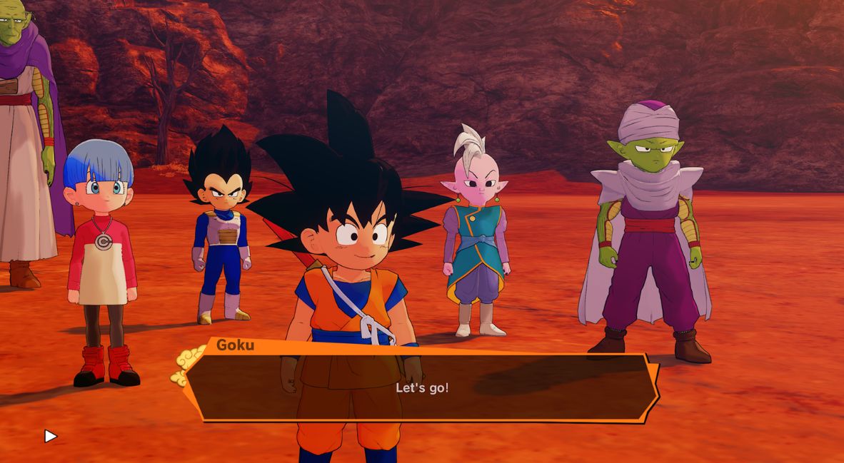 Goku, Vegeta, Piccolo, and Supreme Kai in Dragon Ball Z: Kakarot – DAIMA Part 2