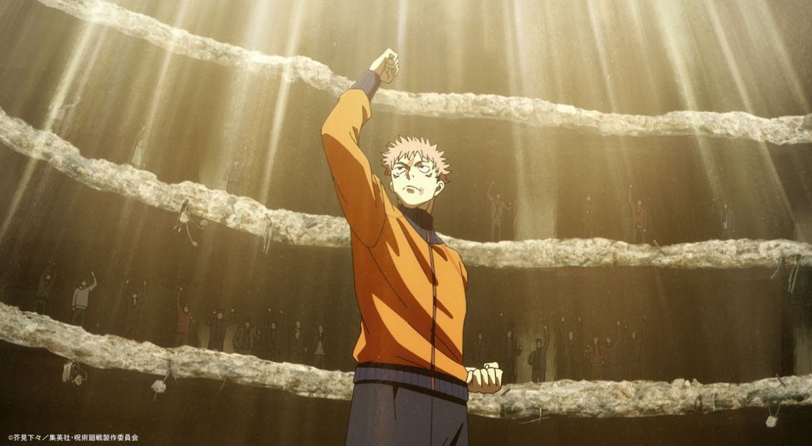 REVIEW: 'Jujutsu Kaisen' Season 3 Episode 5 - "Passion" 3 Yuji on stage in the fight club