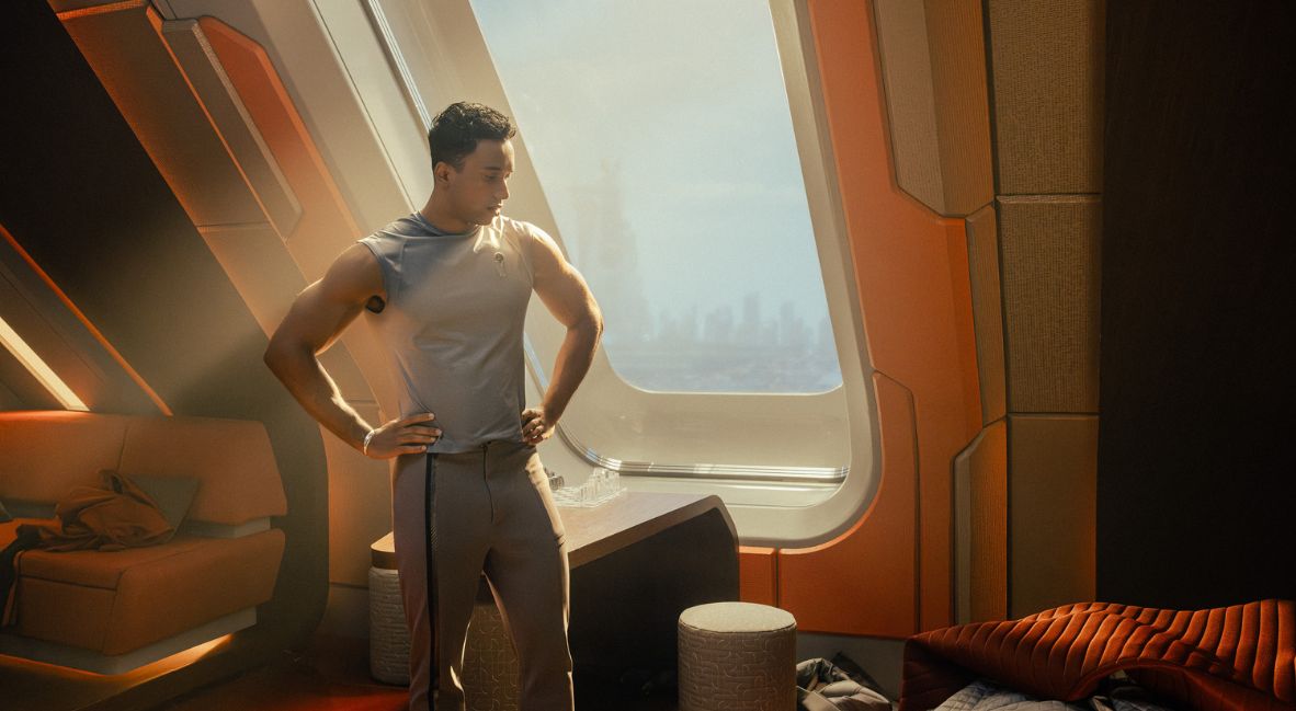 A scene from Star Trek Starfleet Academy Episode 2 with Caleb in his room