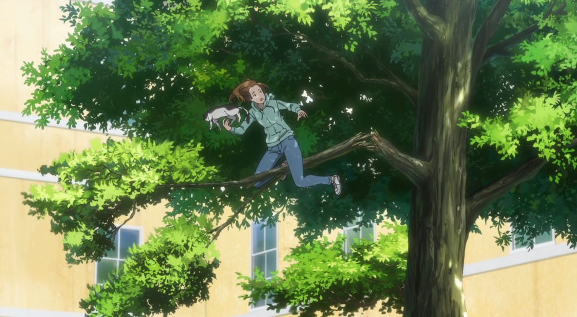 Lucy attempting to rescue a cat in The Darwin Incident Episode 1