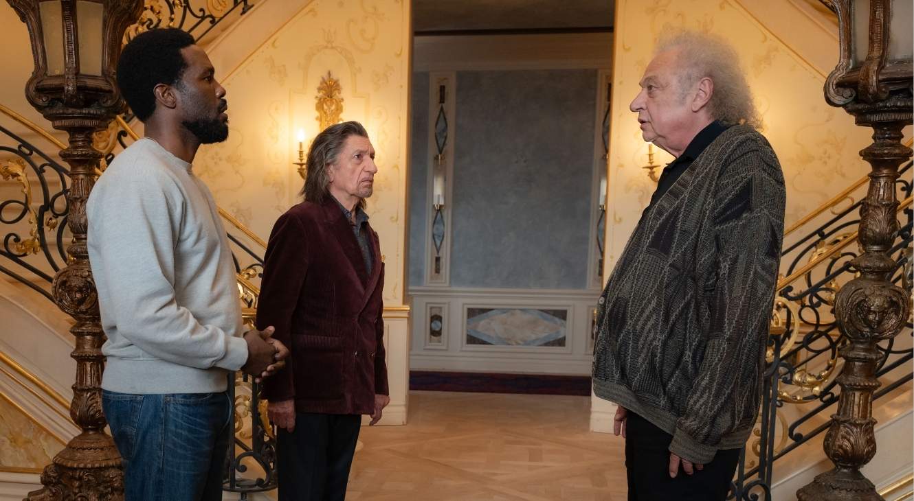 Ben Kingsley, Yahya Abdul-Mateen II, and Zlatko Buric in Wonder Man