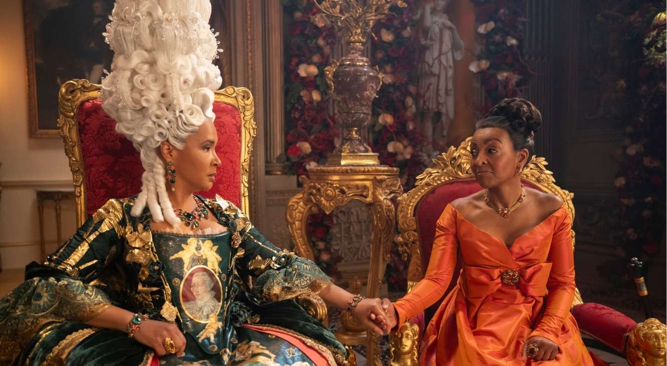 REVIEW: 'Bridgerton Season 4 Part 2' Makes You Team Sophie All The Way 3 Golda Rosheuvel and Adjoa Andoh in Bridgerton Season 4 Part 2