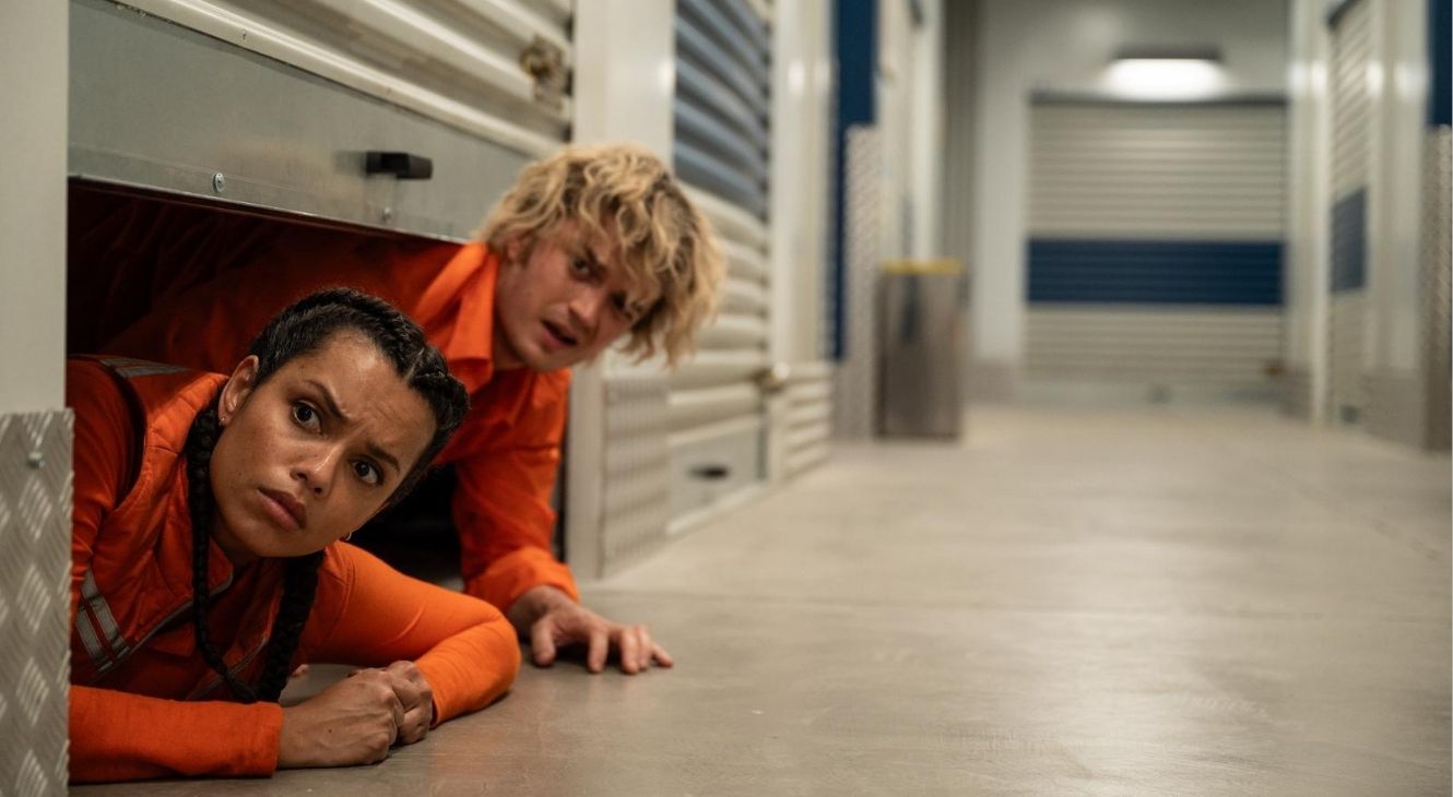 REVIEW: 'Cold Storage' Is Liam Neeson Just How We Like Him 2 Joe Keery and Georgina Campbell in Cold Storage