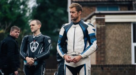 Harry Melling and Alexander Skarsgard in Pillion