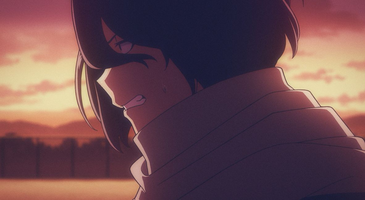 A young Aizawa trains in "Rain and Cloud"