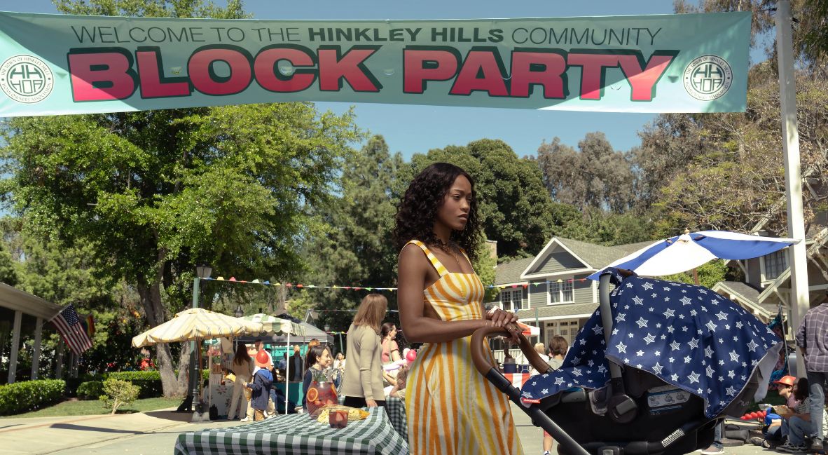 The Burbs (2026) promotional image from Peacock featuring Keke Palmer