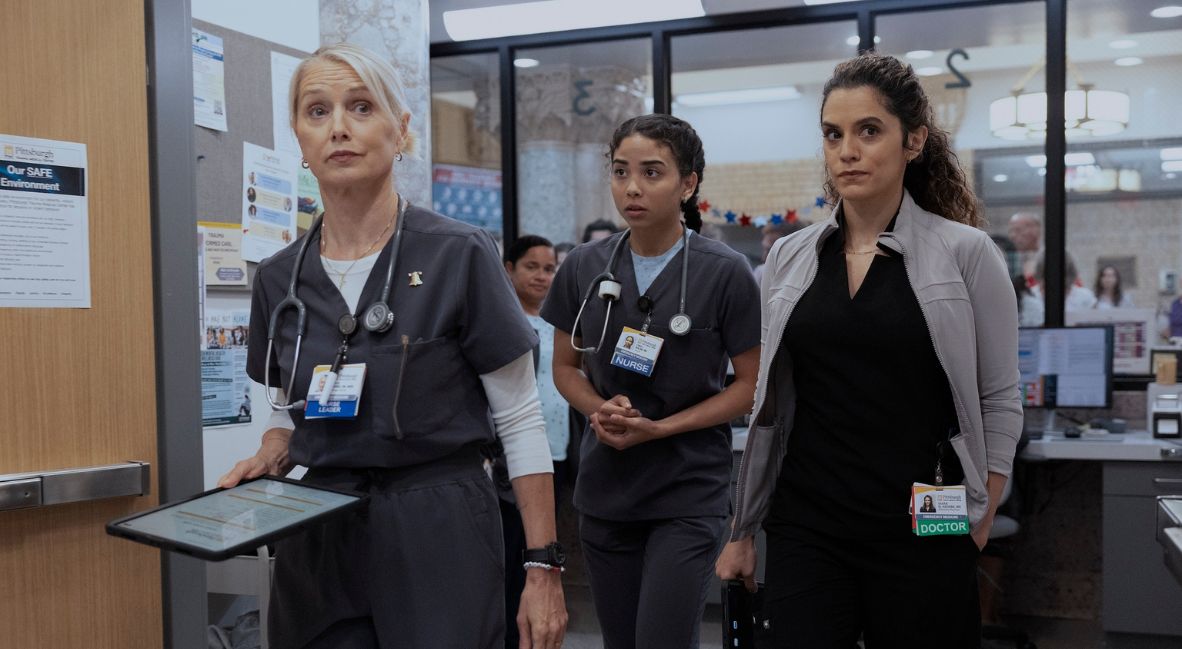 RECAP: 'The Pitt' Season 2 Episode 7 — "1:00 P.M." 3 Dana, Emma, and Al-Hashimi in The Pitt Season 2 Episode 7