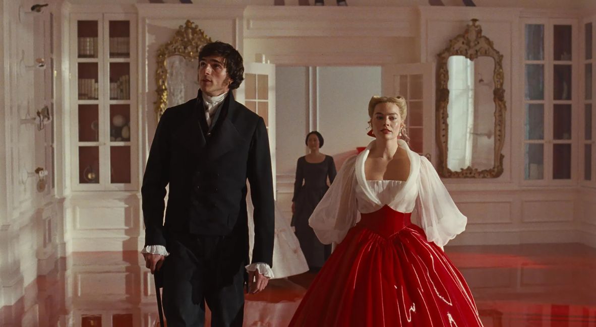 "Wuthering Heights" (2026)&nbsp; - promotional still with Jacob Elordi and Margot Robbie