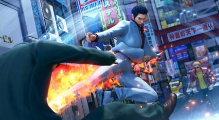 A combat scene from Yakuza Kiwami 3 + Dark Ties 