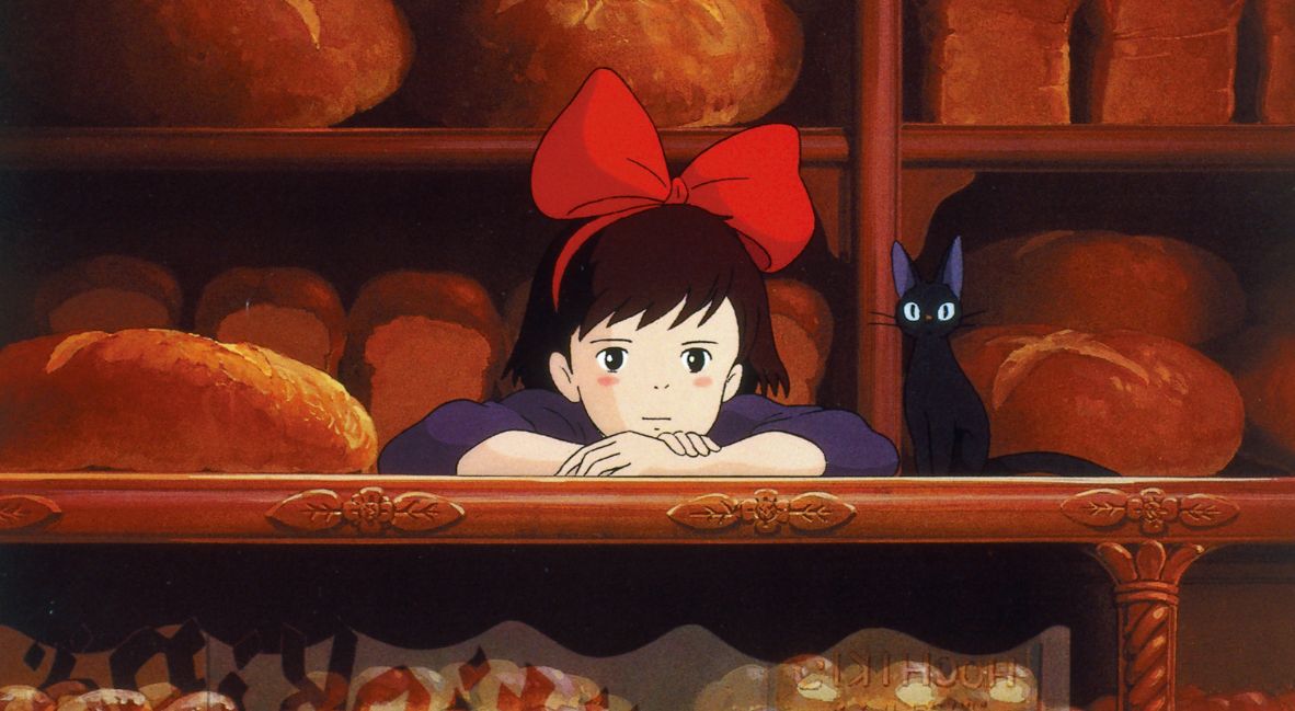 Kiki and Jiji in the bakery