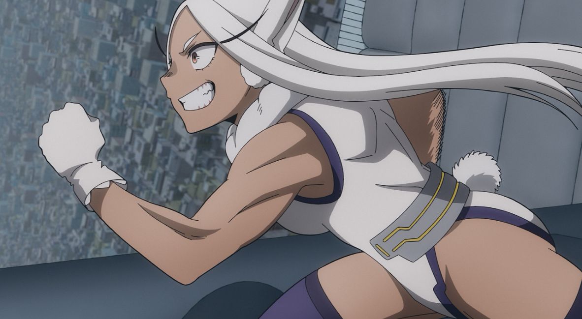 Mirko races along the outside of the Sky Egg