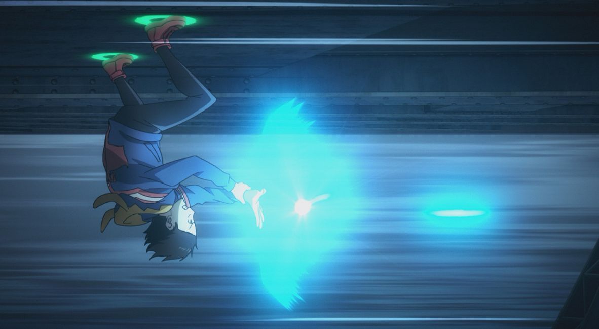 Koichi helps to defend the Sky Egg