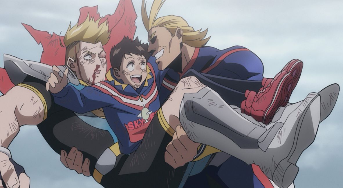 All Might rescues Captain Celebrity and Koichi